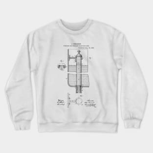 Overflow and discharge valve for baths Vintage Patent Hand Drawing Crewneck Sweatshirt